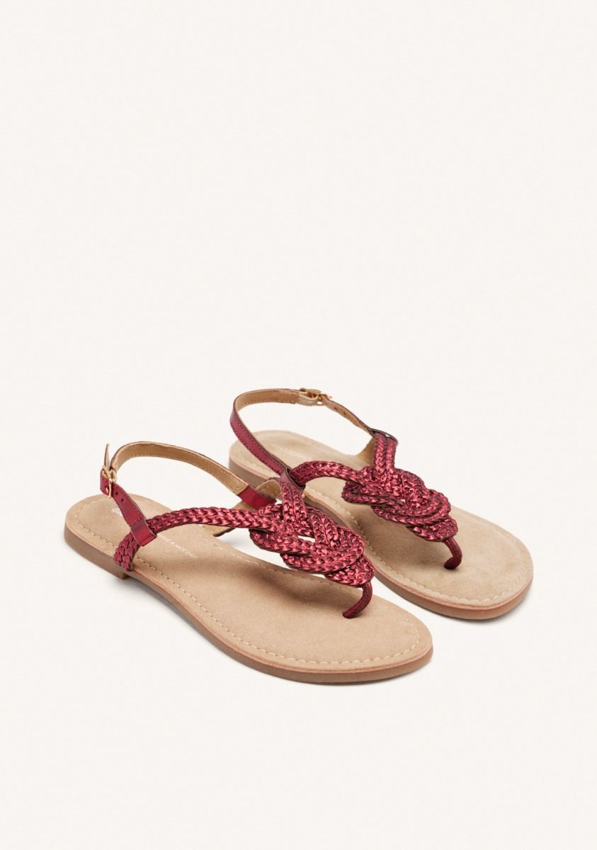 SANDALIAS DE PIEL TRENZADA ZUPANJA