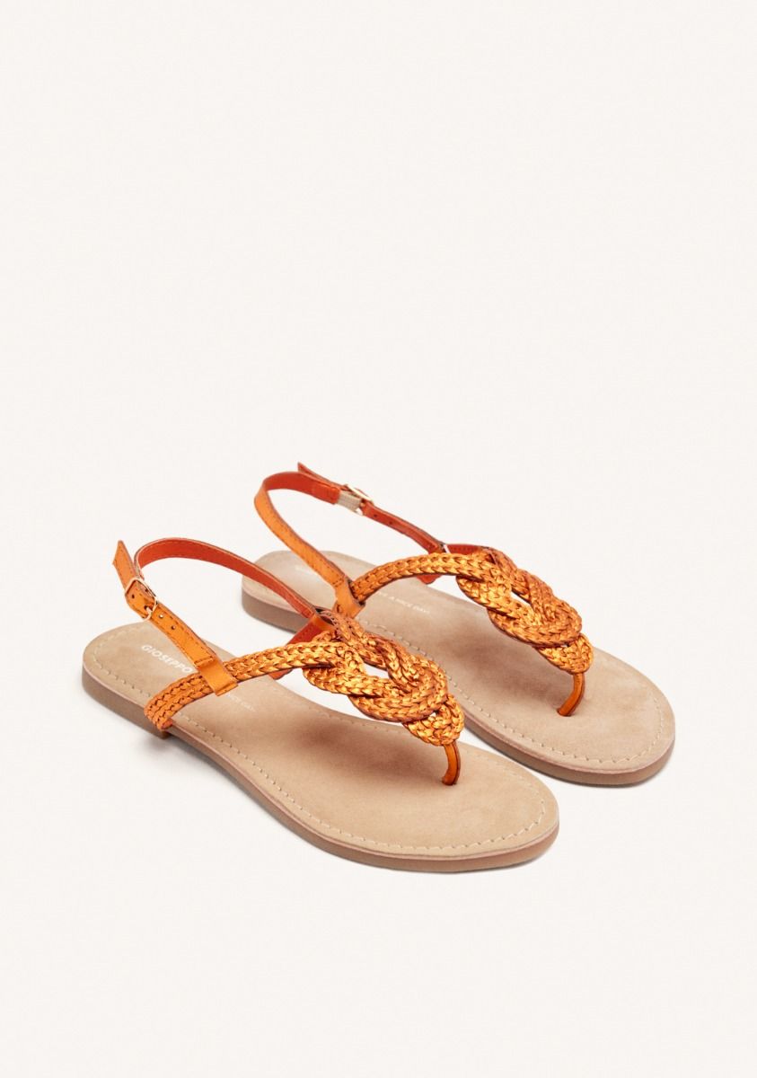SANDALIAS DE PIEL TRENZADA ZUPANJA